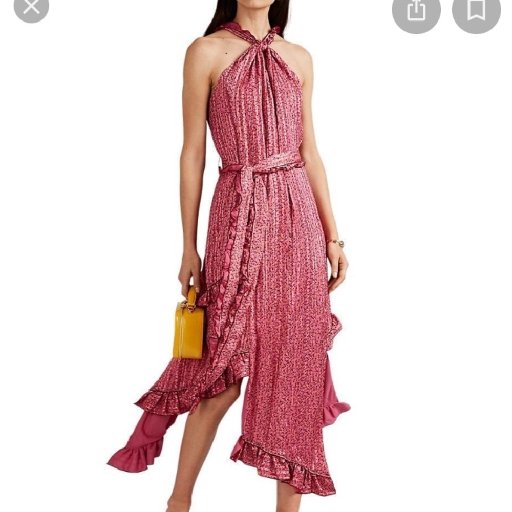 NWT Derek Lam 10 Crosby Pink Floral Halter Dress